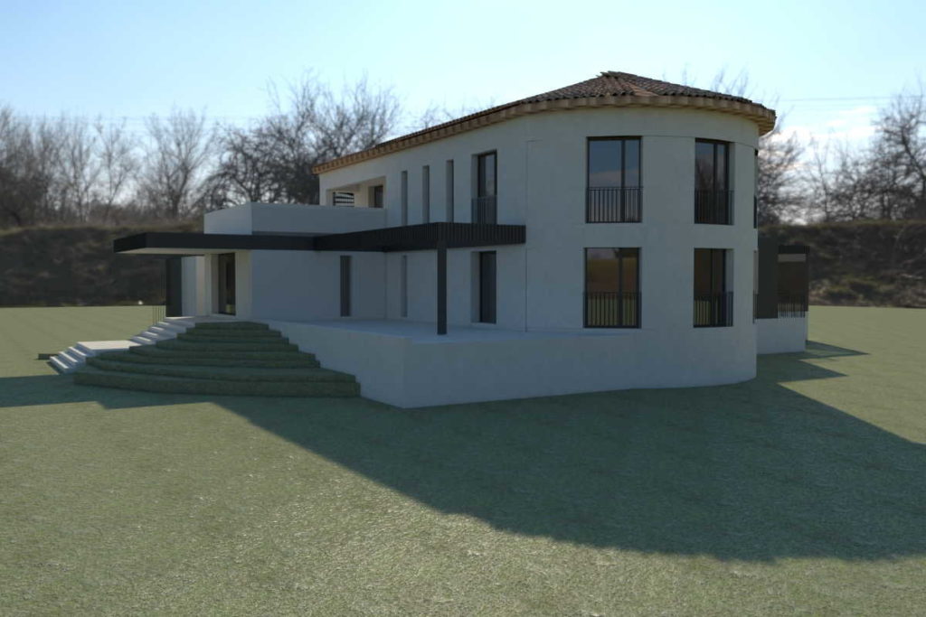 Plan 3d sur une des villas - chambre dhotes arles - Villa Blanche